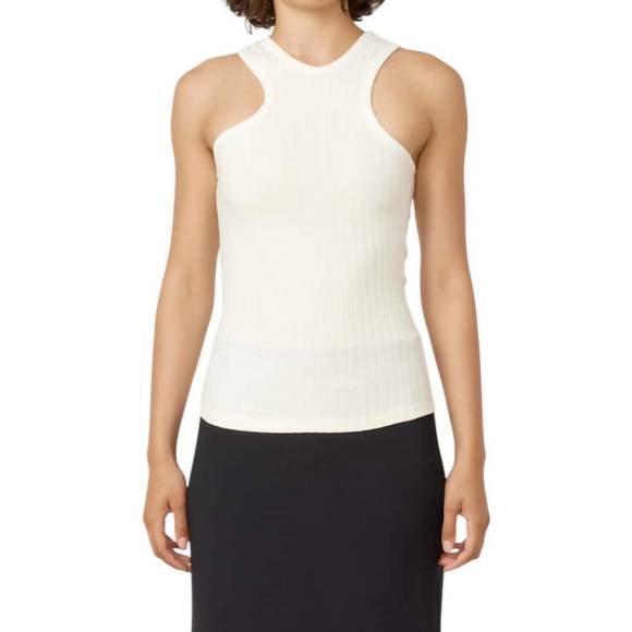 NEW NOMIA asymmetric tank top in ivory